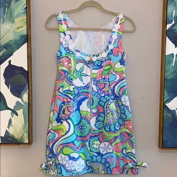 Lilly Pulitzer Delia Shift Dress | Multi Conch Republic - Size 0 - Picture 3 of 10